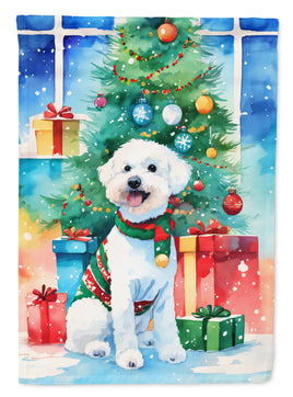 Bichon Frise Christmas House Flag