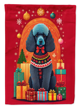 Poodle Holiday Christmas House Flag