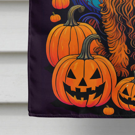 Welsh Terrier Witchy Halloween House Flag