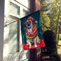 Mastiff Christmas House Flag