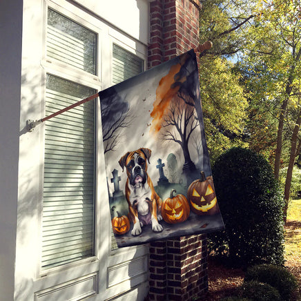 Boxer Spooky Halloween House Flag