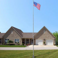 20 Ft. Aluminum Telescoping Flagpole with U.S. Flag and Handcrafted Golden Top Finial