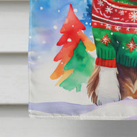 Cavalier Spaniel Christmas House Flag