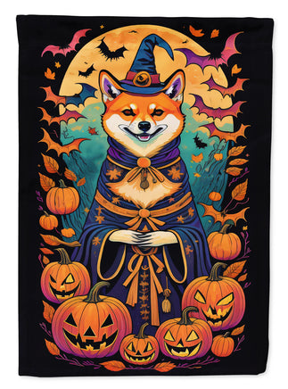 Shiba Inu Witchy Halloween House Flag