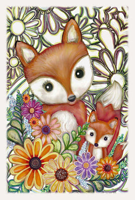 FLOWER FOX FLAG