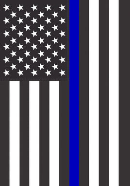 Toland Home Garden THIN BLUE LINE USA FLAG '1110865 Flags