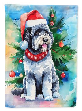 Portuguese Water Dog Christmas House Flag