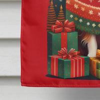 Tibetan Spaniel Holiday Christmas House Flag