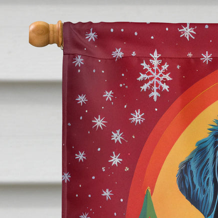 Bernese Mountain Dog Holiday Christmas House Flag