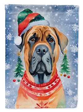 Mastiff Christmas House Flag