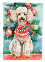 Poodle Christmas House Flag