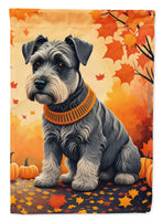 Schnauzer Fall Garden Flag