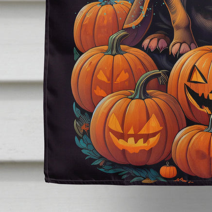 French Bulldog Witchy Halloween House Flag