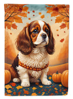 Cavalier Spaniel Fall Garden Flag