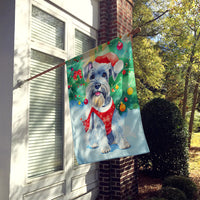 Schnauzer Christmas House Flag