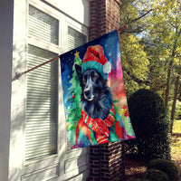 Belgian Sheepdog Christmas House Flag