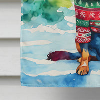 Dachshund Christmas House Flag