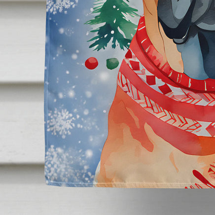 Mastiff Christmas House Flag