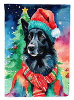 Belgian Sheepdog Christmas House Flag