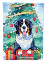 Bernese Mountain Dog Christmas House Flag