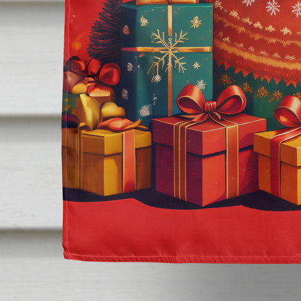 Fawn Boxer Holiday Christmas House Flag