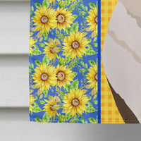 Summer Sunflowers Brindle Cardigan Corgi House Flag