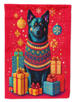 Schipperke Holiday Christmas House Flag