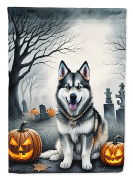 Alaskan Malamute Spooky Halloween House Flag