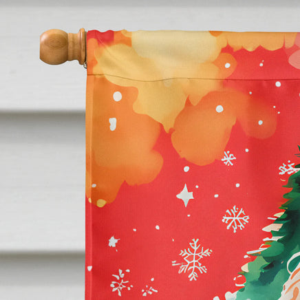 Poodle Christmas House Flag