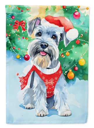 Schnauzer Christmas House Flag