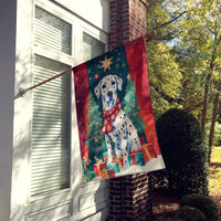 Dalmatian Christmas House Flag