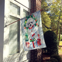 Poodle Christmas House Flag