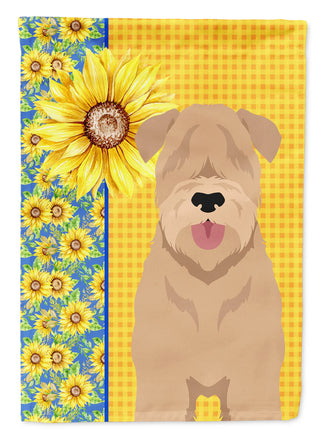 Summer Sunflowers Red Wheaten Terrier House Flag