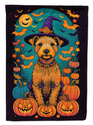 Lakeland Terrier Witchy Halloween House Flag