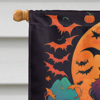 Tibetan Mastiff Witchy Halloween House Flag