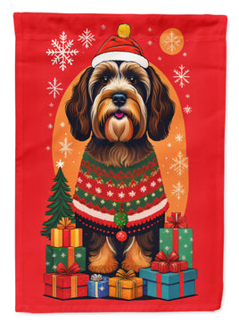 Tibetan Terrier Holiday Christmas House Flag