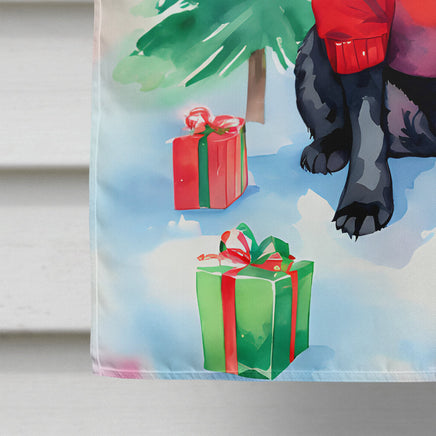 Pug Christmas House Flag