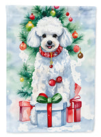 Poodle Christmas House Flag