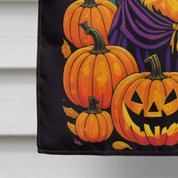 Yellow Labrador Retriever Witchy Halloween House Flag