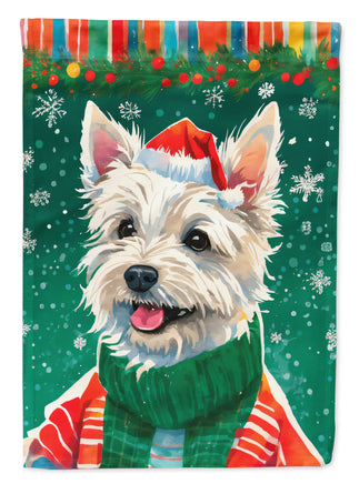 Westie Christmas House Flag