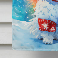 Westie Christmas House Flag