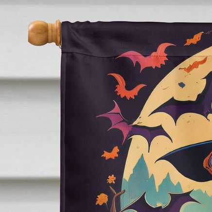 Doberman Pinscher Witchy Halloween House Flag