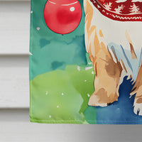 Pekingese Christmas House Flag