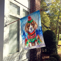 Cavalier Spaniel Christmas House Flag