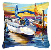 Symmetry again Sailboats Canvas Fabric Decorative Pillow JMK1243PW1414