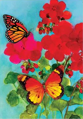 Geranium Butterflies 4000 Decorative Flag