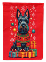 Scottish Terrier Holiday Christmas House Flag