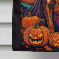 Boxer Witchy Halloween House Flag