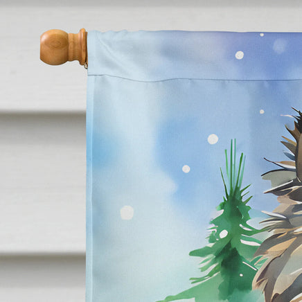 Cairn Terrier Christmas House Flag