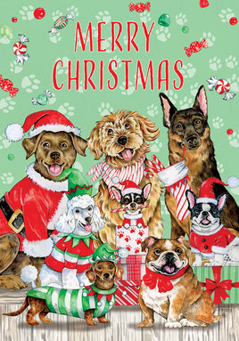Custom Decor Christmas Dogs 4985 Decorative Flag 4985FL Flags